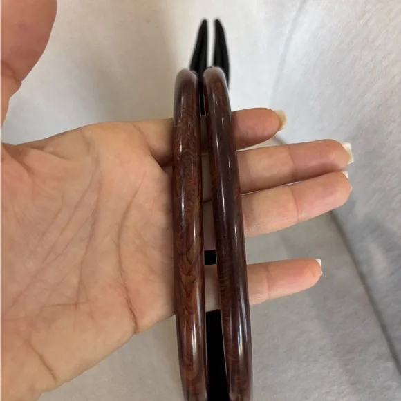 Authentic CHANEL black caviar wooden handle black caviar leather satchel - Picture 4 of 14